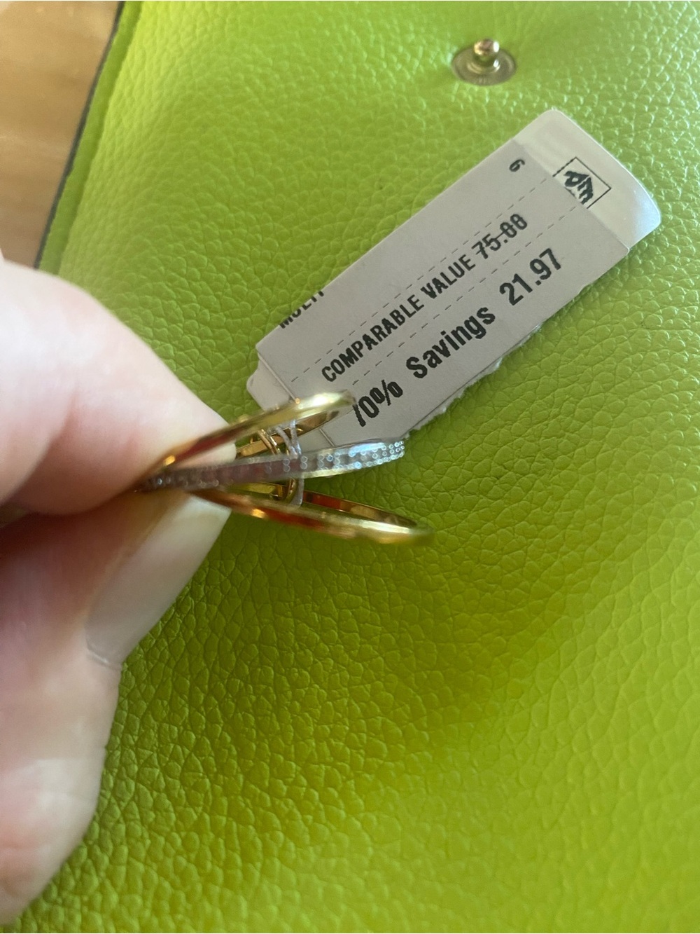 Nordstrom 3 Ring Set (attached) NWT Sz 8